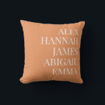 Modern Elegant Kids Namn Personlig Family Kudde<br><div class="desc">Modern Elegant Kids Namn Personlig Family Dekorativ kudde.</div>