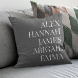 Modern Elegant Kids Namn Personlig Family Kudde<br><div class="desc">Modern Elegant Kids Namn Personlig Family Dekorativ kudde.</div>