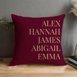 Modern Elegant Kids Namn Personlig Family Kudde<br><div class="desc">Modern Elegant Kids Namn Personlig Family Dekorativ kudde.</div>