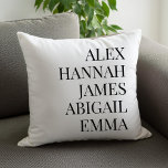 Modern Elegant Kids Namn Personlig Family Kudde<br><div class="desc">Modern Elegant Kids Namn Personlig Family Dekorativ kudde.</div>