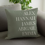 Modern Elegant Kids Namn Personlig Family Kudde<br><div class="desc">Modern Elegant Kids Namn Personlig Family Dekorativ kudde.</div>
