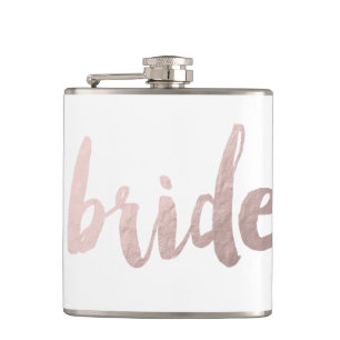 Modern elegant klar faux ro guld "bride" fickplunta