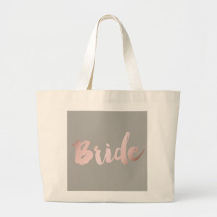 Modern elegant klar faux ro guld "bride" jumbo tygkasse