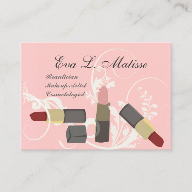Modern elegant konstnär för Makeup för Visitkort (Framsida)