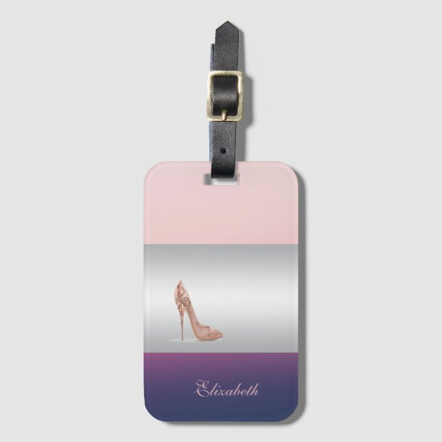 Modern Elegant Kvinnlig, Klack Bagagebricka (Framsida vertikal)