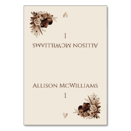 Modern Elegant Land Western-Blommigt-Fjäderfä Bordsnummer