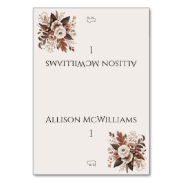 Modern Elegant Land Western-Blommigt-Gris ikon Bordsnummer