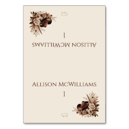 Modern Elegant Land Western-Blommigt-Gris ikon Bordsnummer