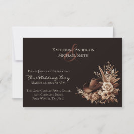 Modern Elegant Land Western-Blommigt-inbjudan Inbjudningar