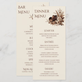 Modern Elegant Land Western-Blommigt Meny