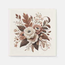 Modern Elegant Land Western-Blommigt Pappersservett