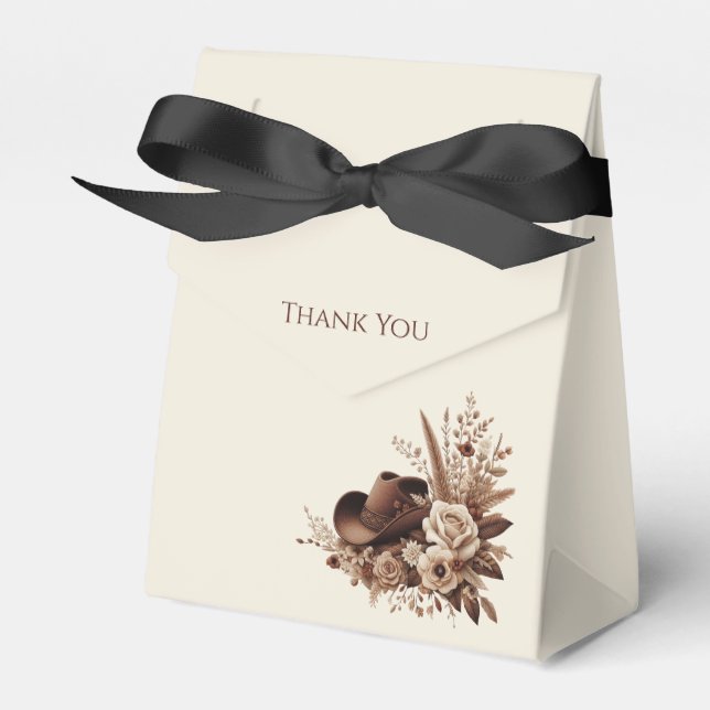 Modern Elegant Land Western-Blommigt Presentaskar (Framsidan Sidan)