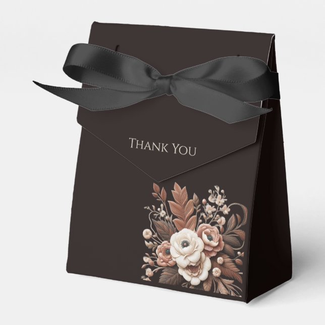 Modern Elegant Land Western-Blommigt Presentaskar (Framsidan Sidan)