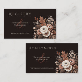 Modern Elegant Land Western-Blommigt Visitkort