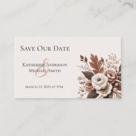 Modern Elegant Land Western-Blommigt Visitkort