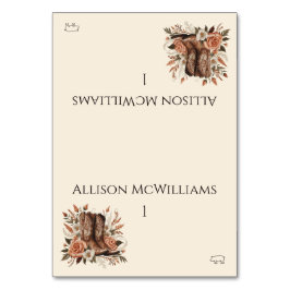 Modern Elegant Land Western-Blommor-Gris ikon Bordsnummer