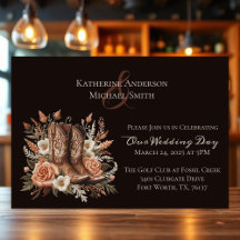 Modern Elegant Land Western - Blommor-inbjudan