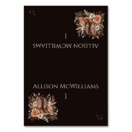 Modern Elegant Land Western-Blommor-Kött ikon Bordsnummer