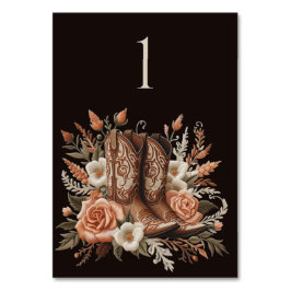 Modern Elegant Land Westerna - Blommor Bordsnummer