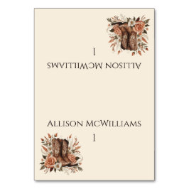 Modern Elegant Land Westerna - Blommor Bordsnummer