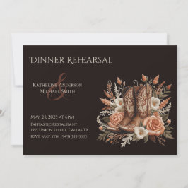 Modern Elegant Land Westerna - Blommor Inbjudningar