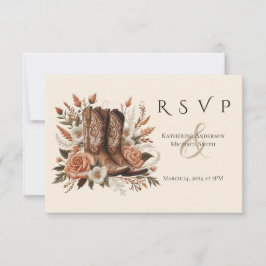 Modern Elegant Land Westerna - Blommor OSA Kort