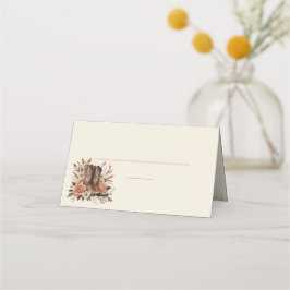 Modern Elegant Land Westerna - Blommor Placeringskort