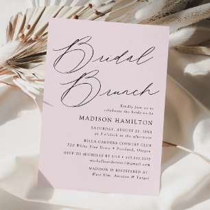 Modern Elegant Lavendel Bröllopsdusch Brunch Inbjudningar