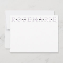 Modern Elegant Lavender Personlig Stationery Anteckningskort
