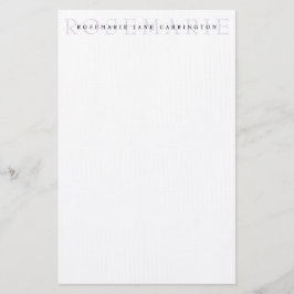 Modern Elegant Lavender Personlig Stationery Brevpapper