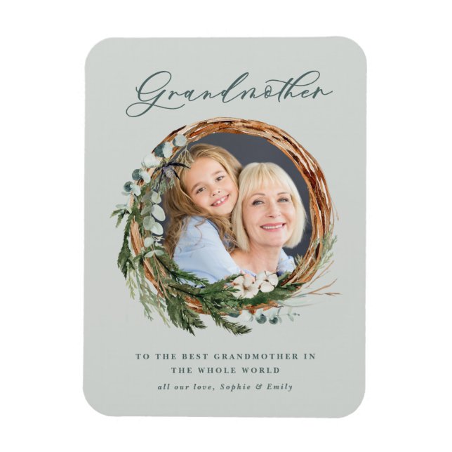 Modern elegant leafy wandbild för  av chic magnet (Vertikal)