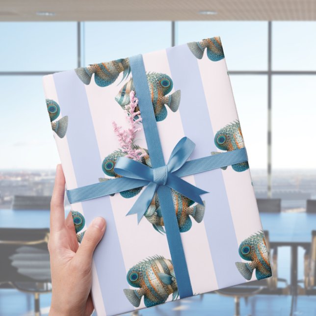 Modern Elegant Lexury Tropical Fish Presentpapper (Modern Elegant Tropical Fish Wrapping Paper)
