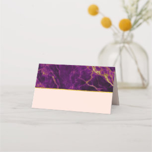 Modern Elegant Lila & Guld Abstrakt Marble Placeringskort