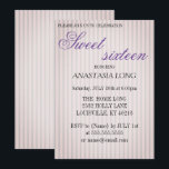 Modern, Elegant Lila Spara Datum Datumet<br><div class="desc">Modern,  cool lila söt 16 inbjudan</div>