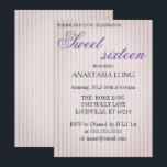 Modern, Elegant Lila Spara Datum Datumet<br><div class="desc">Modern,  cool lila söt 16 inbjudan</div>