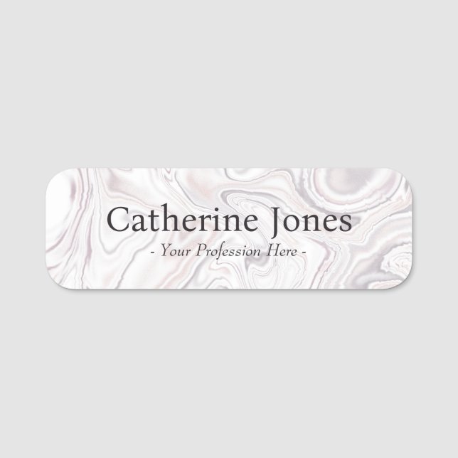 Modern Elegant Liquified Art Painting Namnbricka (Framsida)