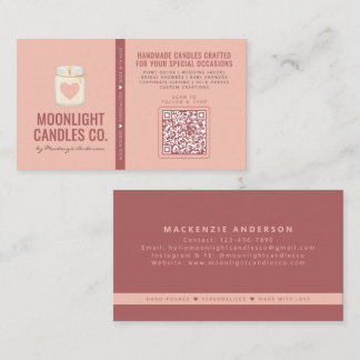 Modern Elegant Ljus Tillverkning Företag QR-kod Visitkort