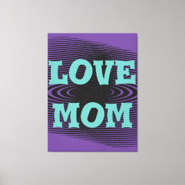 Modern elegant ljust grönt, svart, lila design canvastryck