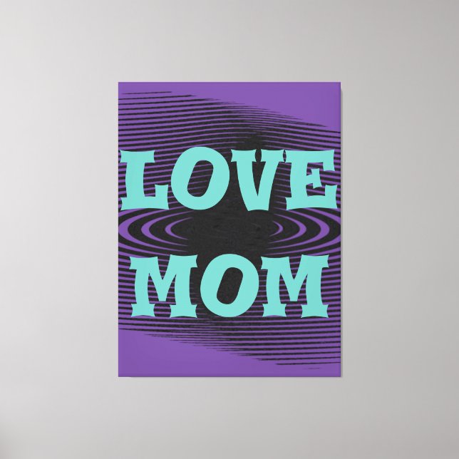 Modern elegant ljust grönt, svart, lila design canvastryck (Framsida)