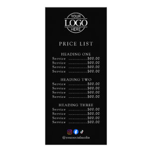 Modern Elegant Logotyp för Salong Meny Prislista