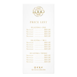 Modern Elegant Logotyp för Salong Meny Prislista