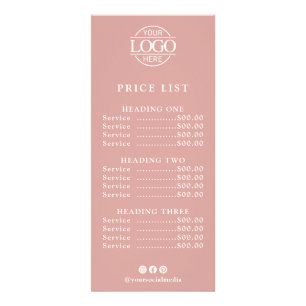 Modern Elegant Logotyp för Salong Meny Prislista