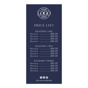 Modern Elegant Logotyp för Salong Meny Prislista