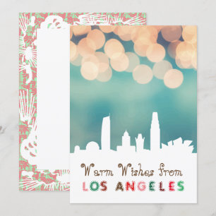 Modern Elegant Los Angeles City Skyline Card Inbjudningar