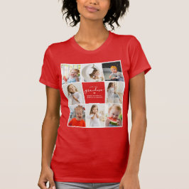 Modern Elegant Love You Mormor 8-Fotocollage T Shirt