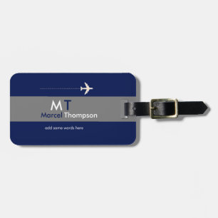 Modern Elegant Luft Travel Blue Bagagebricka