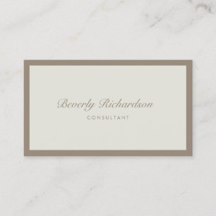 Modern Elegant Luxe Simple Professionell Brown Visitkort