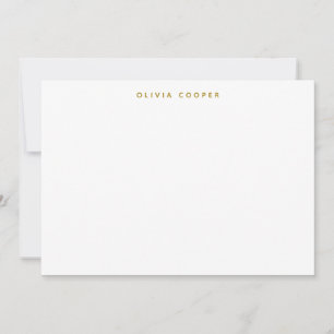 Modern Elegant Luxury Guld Personal Stationage Not Anteckningskort