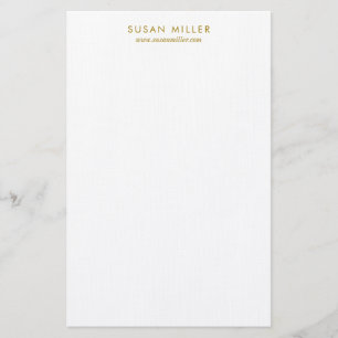 Modern Elegant Luxury Guld Personal Stationery Brevpapper