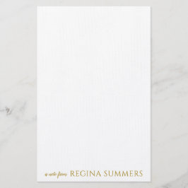 Modern Elegant Luxury Guld Personlig Stationery Brevpapper